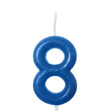 Vela Azul Neon Número 9