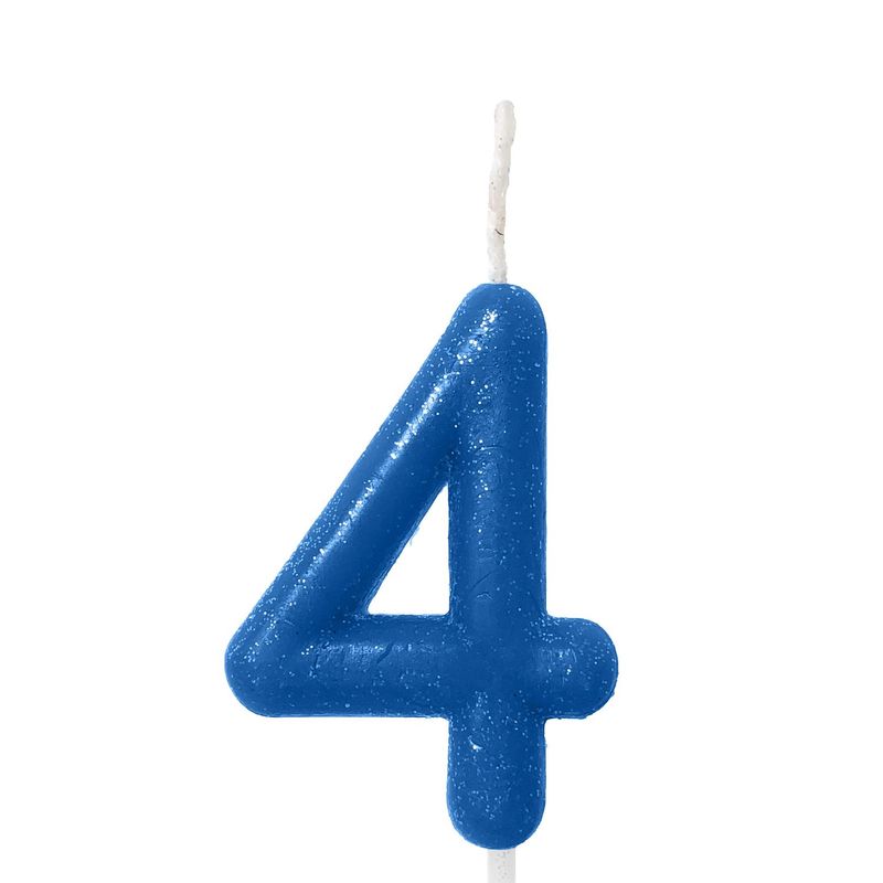 Vela Azul Neon Número 5