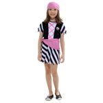 Fantasia de Pirata Feminino Infantil Com Bandana Carnaval M