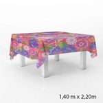 Toalha de Mesa Retangular em TNT - 140 x 220 cm - Flores - 1 unidade - Best Fest