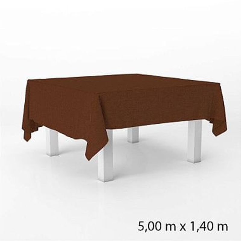 Toalha de Mesa Retangular em TNT - 140 x 500 cm - Marrom - 1 unidade - Best Fest