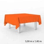 Toalha de Mesa Retangular em TNT - 140 x 500 cm - Laranja - 1 unidade - Best Fest