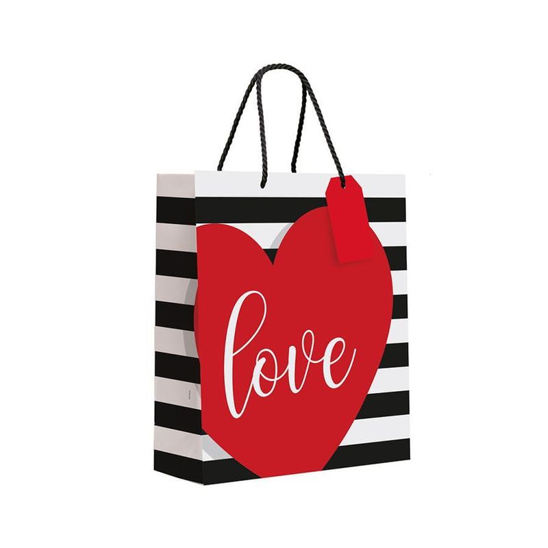 Sacola 26x31x10 cm Premium - Love - 10 unidades - Cromus Atacado