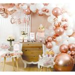 Folhagens Metalizadas Sortidas Rose Gold - Festa OH Baby Girl - 10 unidades - Cromus