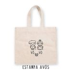 Sacola de Algodão Cru com Estampa - Dia dos Avós - 22x33cm - 01 unidade