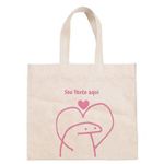 Sacola de Algodão Cru 30x40cm para Presente Personalizada Flork Meme - Apaixonado - 01 unidade