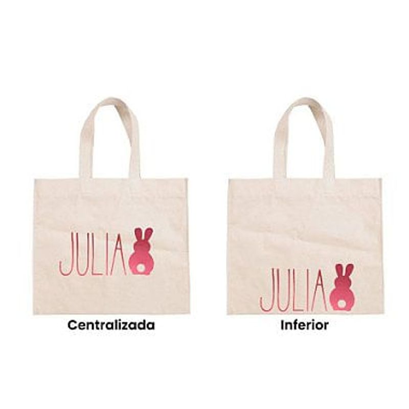 Sacola de Algodão Cru Personalizada Páscoa - 22x33cm - 01 unidade