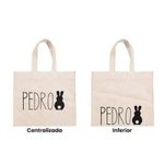 Sacola de Algodão Cru Personalizada Páscoa - 22x33cm - 01 unidade