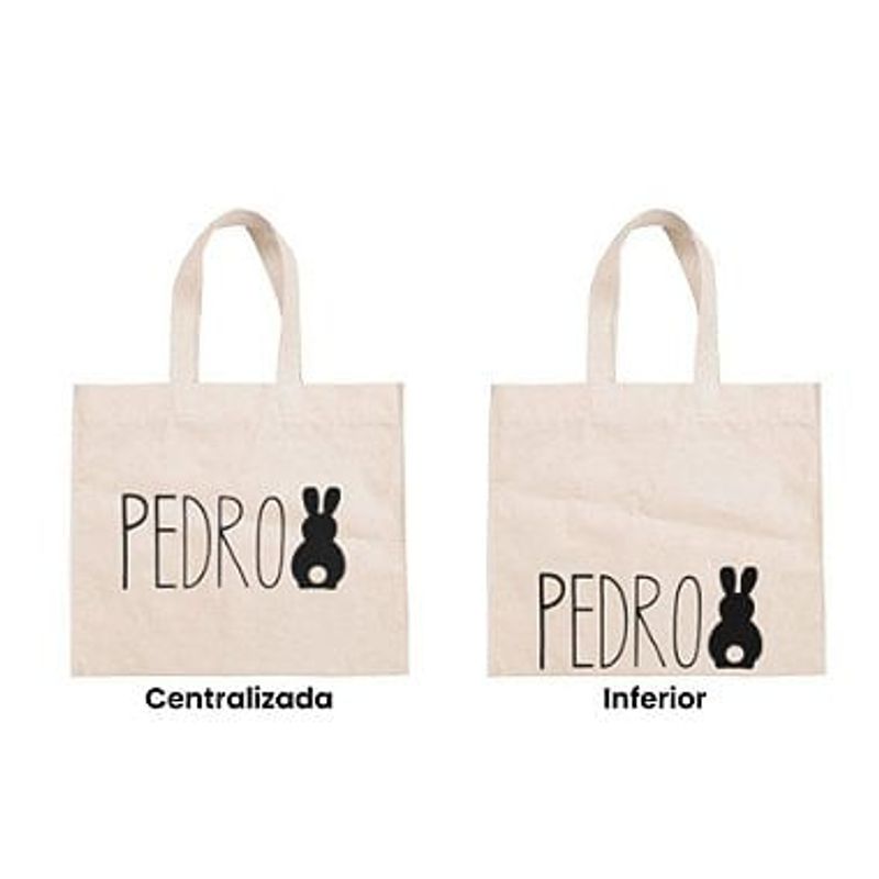 Sacola de Algodão Cru Personalizada Páscoa - 22x33cm - 01 unidade