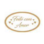 Etiqueta Adesiva Feito com Amor - 100 unidades