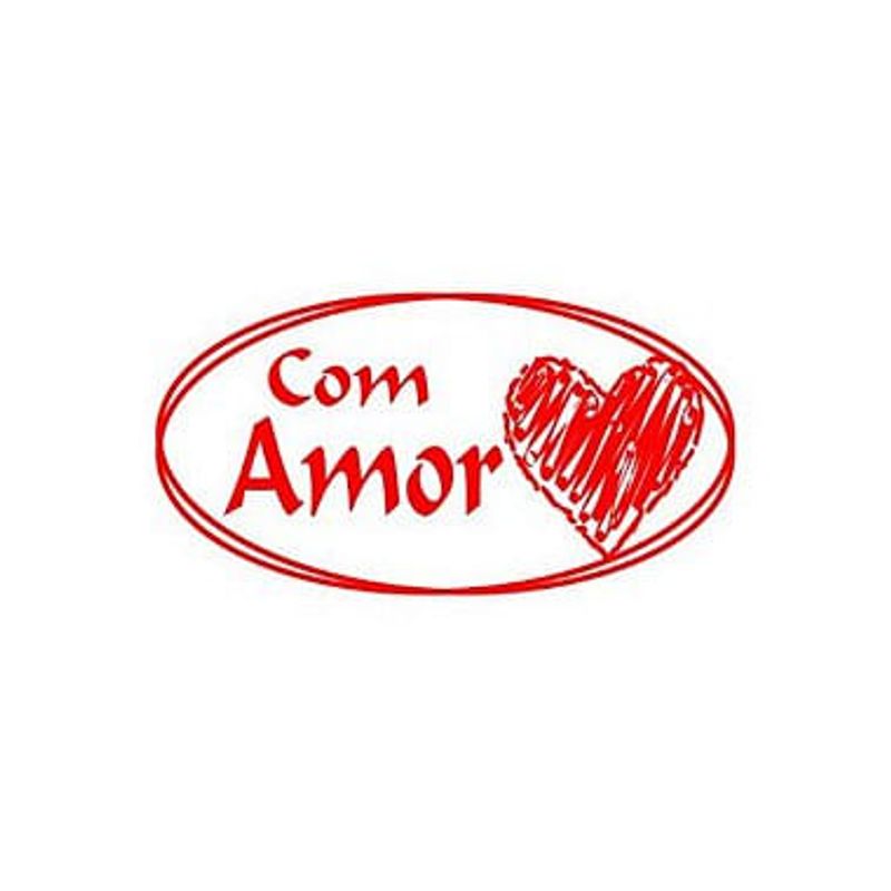 Etiqueta Adesiva Com Amor - 100 unidades