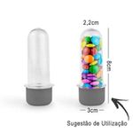 Mini Tubete Lembrancinha 8cm 10 unidades - Prata e Festas