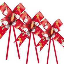 Laço Fácil Vida de Coelho Vermelho - 10 unidades - Cromus Páscoa