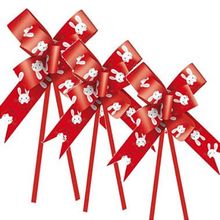 Laço Fácil Coelho Fantasia Vermelho - 10 unidades - Cromus Páscoa