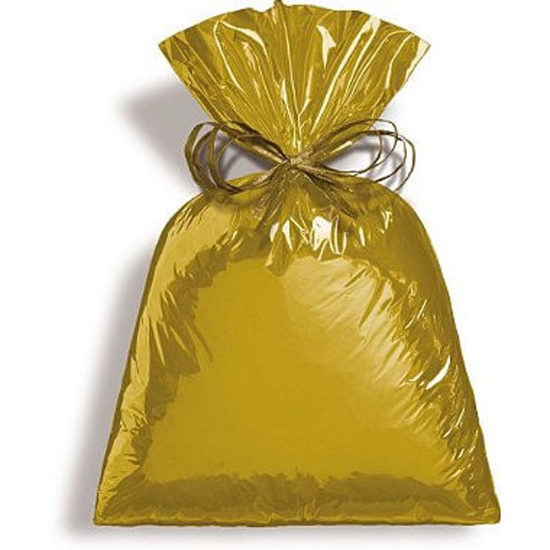 Saco Metalizado Dourado 15x22cm - 50 unidades - Cromus