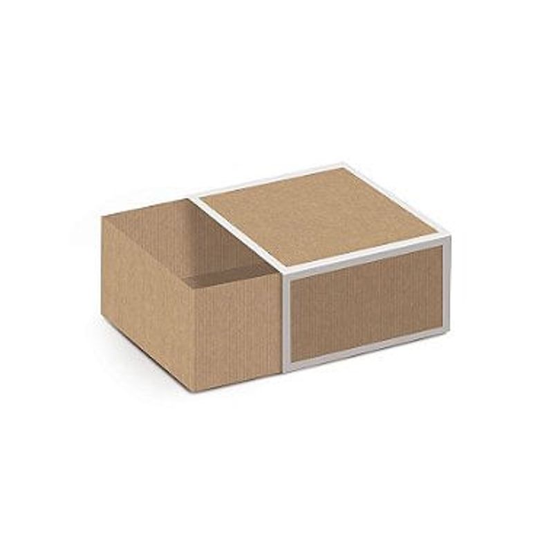 Mini Caixa Quadrada C/Luva - Kraft - 100 unidades - Cromus Atacado