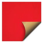 Papel Kraft - Vermelho/Verso Ouro - 50 unidades - Cromus Atacado