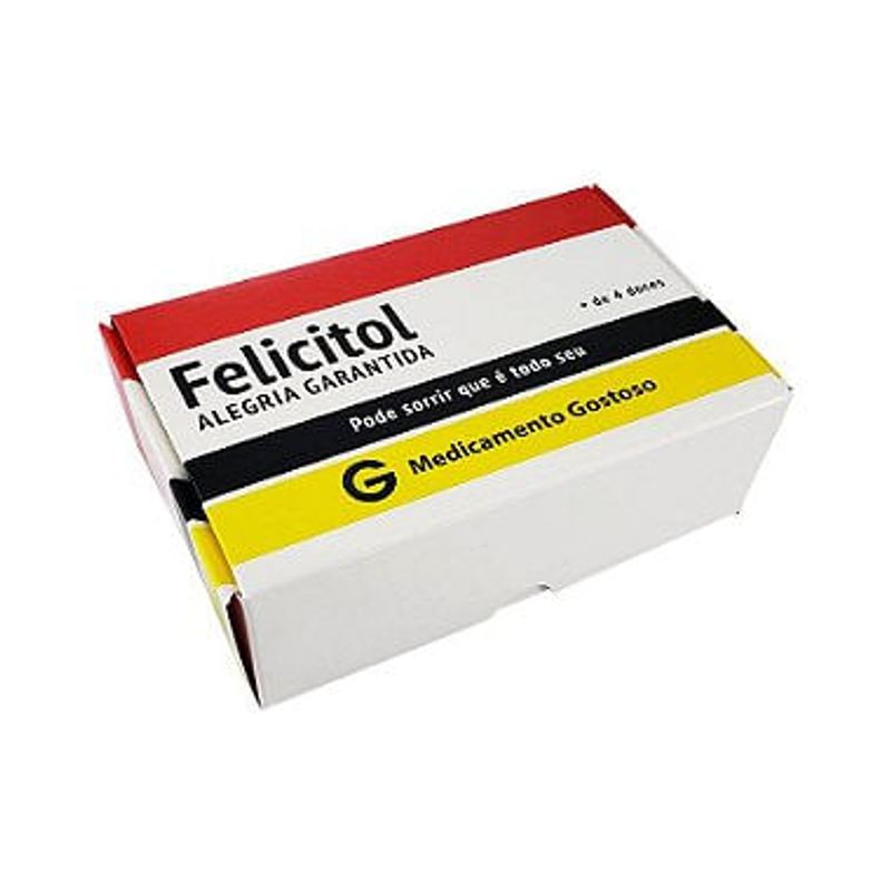 Caixa para Doces tipo Practice Divertida Remédio - "Felicitol" - 6 doces - 10 unidades - Ideia