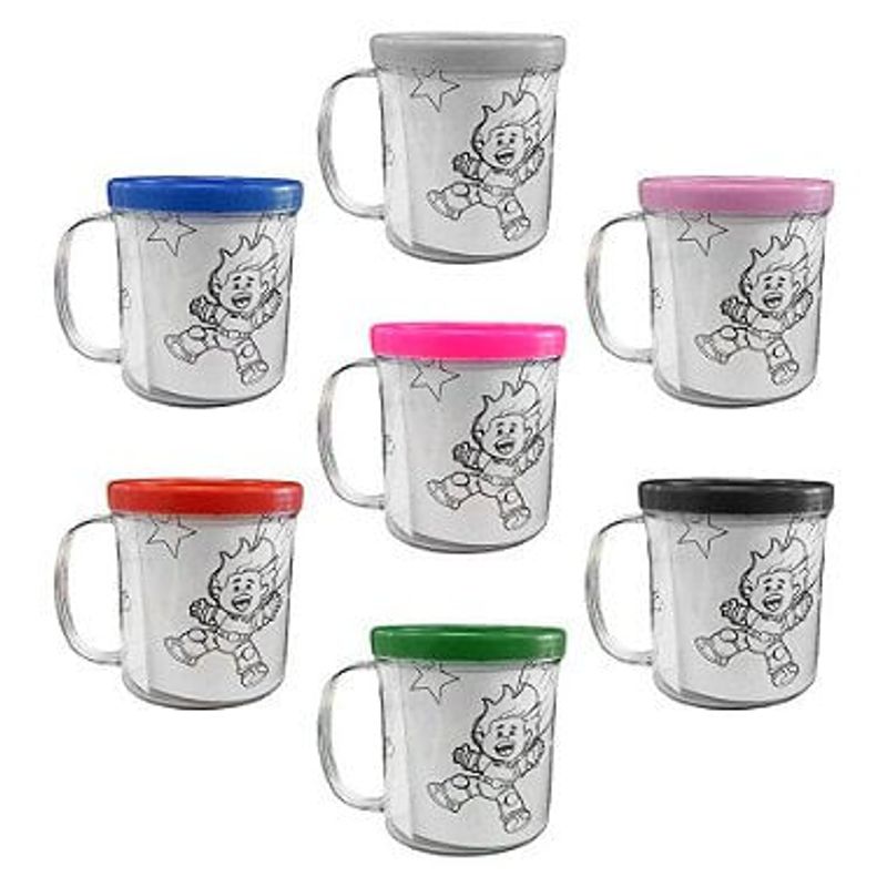 Caneca Acrílica Rosqueável para Personalização - Pintando o Caneco - 10cm x 8cm - 01 unidade