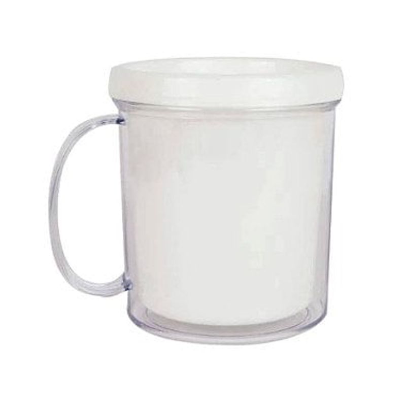 Caneca Acrílica Rosqueável para Personalização - Pintando o Caneco - 10cm x 8cm - 01 unidade