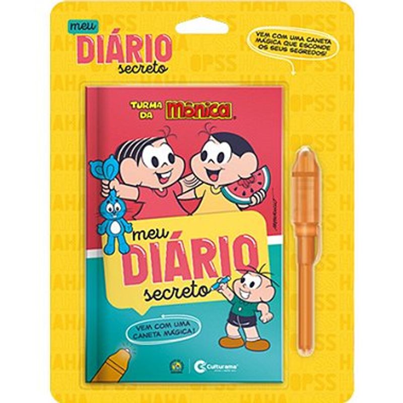 Meu Diário Secreto com Caneta Mágica - Turma Da Monica - 01 UN - Culturama