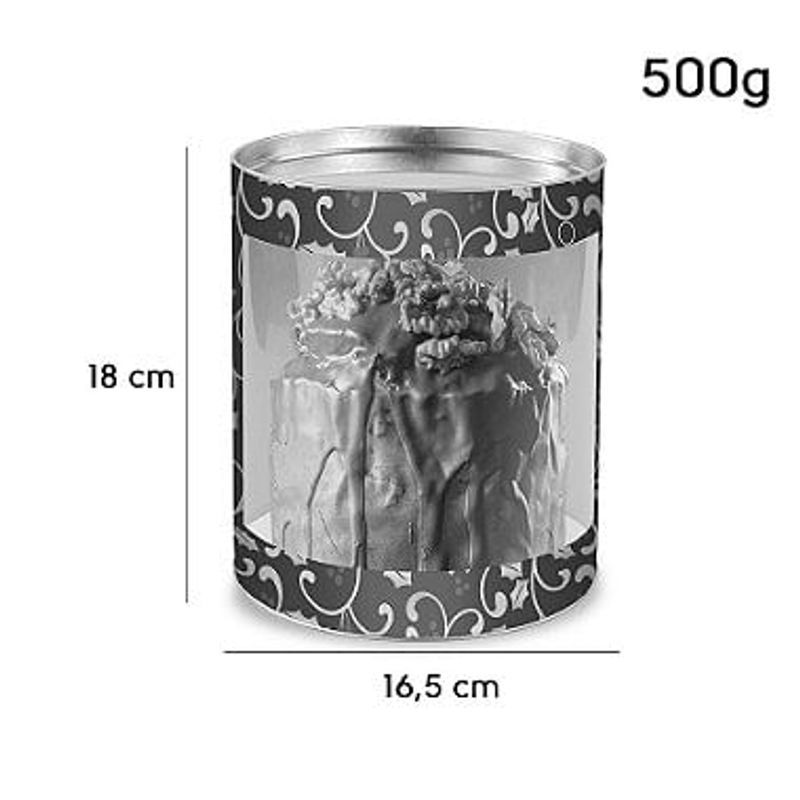Lata para Panetone com Visor - Azevinho - 1 UN - Cromus