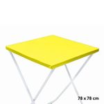 Toalha Plástica Cobre Manchas Perolizada - 78 x 78 cm - Amarela - 10 unidades - CampFestas