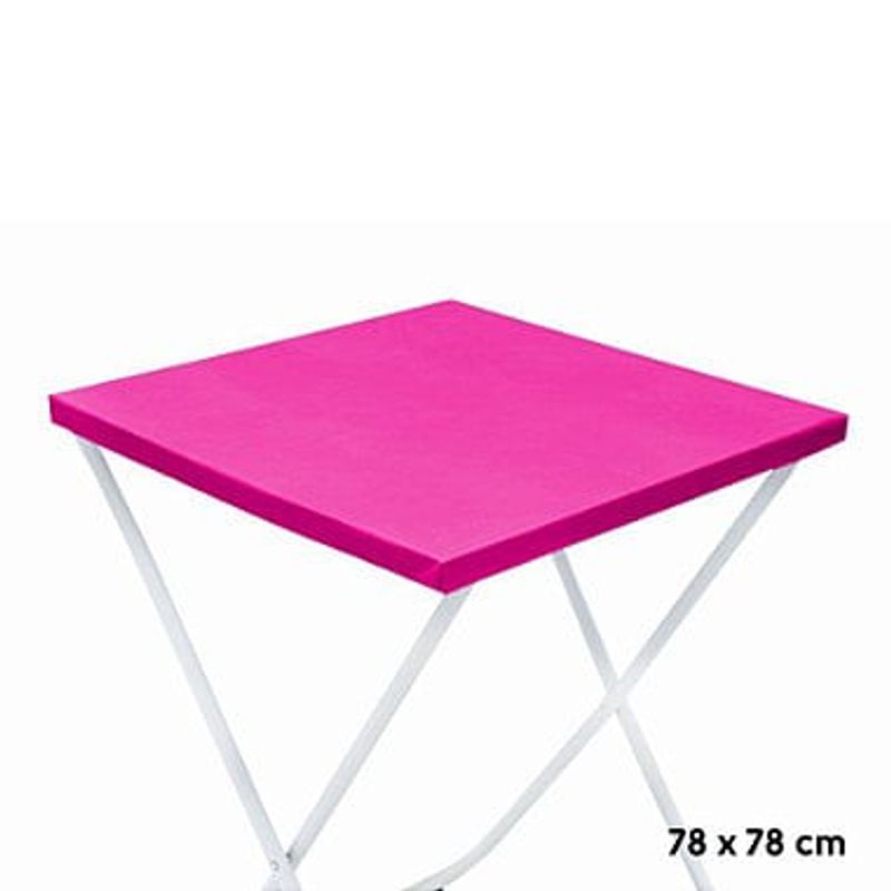 Toalha Plástica Cobre Manchas Perolizada - 78 x 78 cm - Pink - 10 unidades - CampFestas