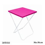 Toalha Plástica Cobre Manchas Perolizada - 78 x 78 cm - Pink - 10 unidades - CampFestas