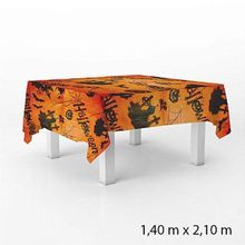 Toalha de Mesa em TNT - Terror no Cemitério - Laranja - 140 x 220 cm - 1 unidade - Best Fest