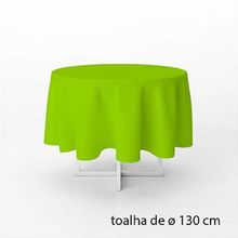 Toalha de Mesa Redonda em TNT -  130 cm diâmetro  - Verde Limão - 1 unidade - Best Fest