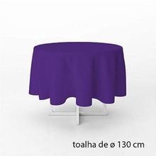 Toalha de Mesa Redonda em TNT -  130 cm diâmetro  - Roxo - 1 unidade - Best Fest