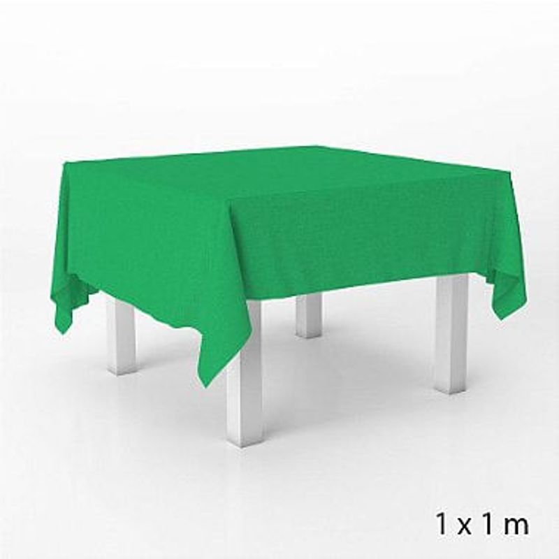 Toalha de Mesa em TNT - 1 x 1 metro - Verde Bandeira - 5 unidades - Best Fest