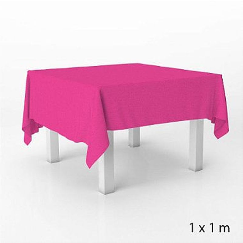 Toalha de Mesa em TNT - 1 x 1 metro - Rosa Pink - 5 unidades - Best Fest