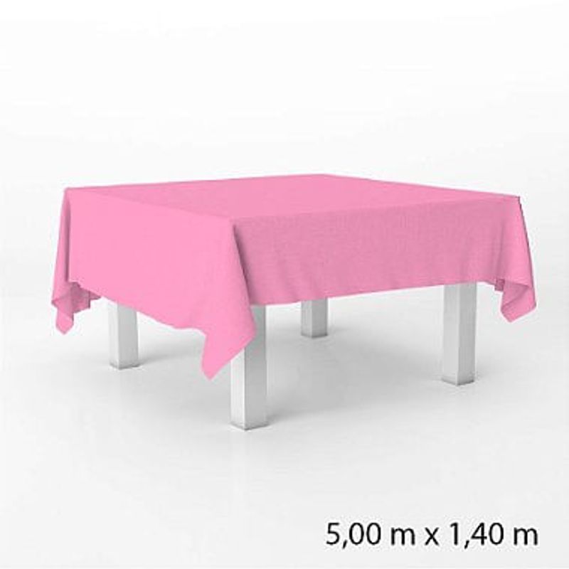 Toalha de Mesa Retangular em TNT - 140 x 500 cm - Rosa Bebê - 1 unidade - Best Fest