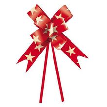 Laço Fácil Estrela Vermelha e Ouro - 10 unidades - Cromus