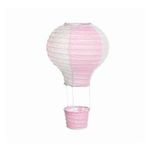 Lanterna de Papel Mini Balão Rosa e Branco - 1 unidade - Cromus