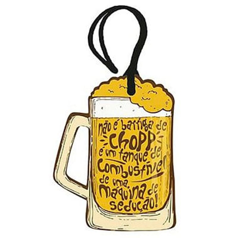 Decor Home Tag "Não é barriga de chopp" - DHT2-034 - 1 unidade - Litoarte