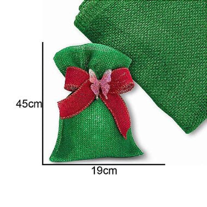 Saco Juta - 19Cmx45cm - Verde Bandeira - 1 unidade - Halley Fitas