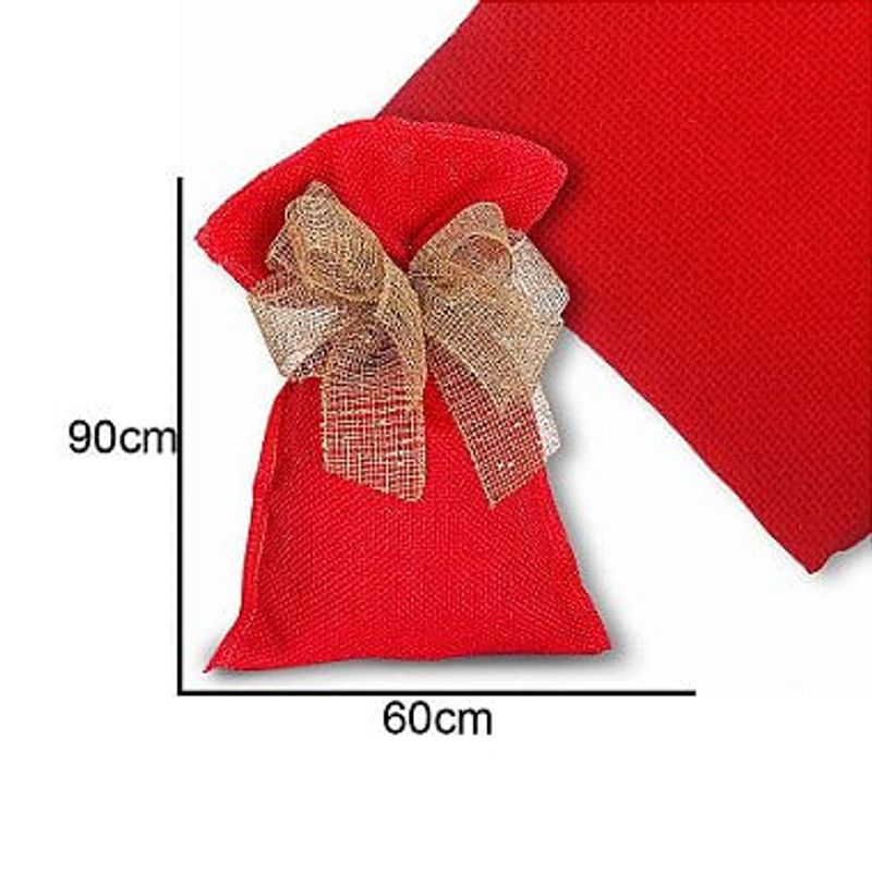 Saco Juta - 60Cmx90cm - Vermelho - 1 unidade - Halley Fitas