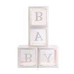 Kit 4 Cubos Brancos Com Visor - Baby - 30cm x 30cm - 1 unidade - Bork Balões