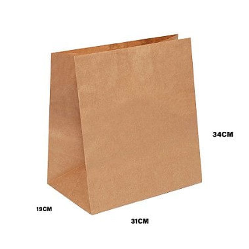 Saco de Papel Kraft G - 34x31x19cm - 50 unidades - Cromus