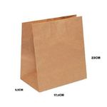 Saco de Papel Kraft PP - 23x17,5x9,5cm - 50 unidades - Cromus