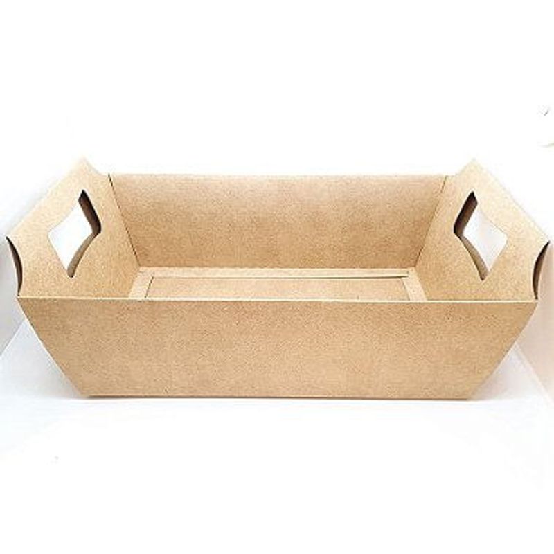 Cesta de Papel Cartão Kraft - 27 x 18,5 x 9,5 cm - 1 unidade - ASSK