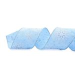 Fita Aramada Floco de Neve - Azul/Branco - 6,3cmx9,14m  - 1 unidade - Cromus