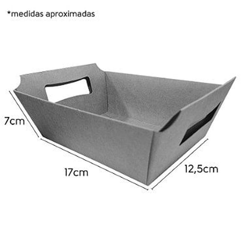 Cesta de Papel M 12,5X17X7cm - Branco - 10 Unidades - ASSK
