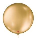 Balão Metalizado Dourado Tamanho 5 c/25 - São Roque