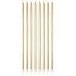 Vela Palito Gigante Dourada 35 cm - Silver Plastic - 6 un