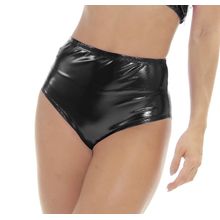 Hot Pants Metalizado Preto Para Carnaval Abrakadabra Fantasias