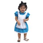 Fantasia Alice no Pais das Maravilhas Bebê com Avental 
 P
